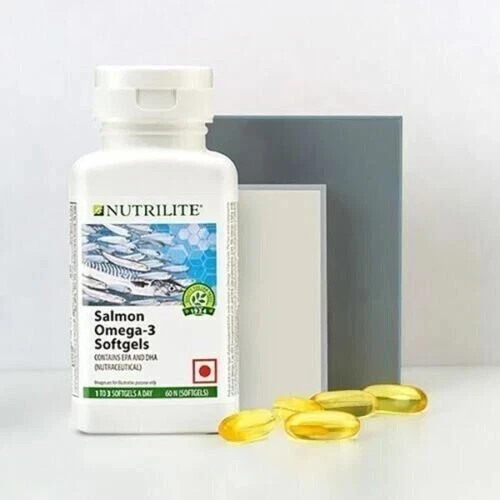 Amway Nutrilite Salmon Omega 3 For Healthy Heart- Pack of 60 Softgels