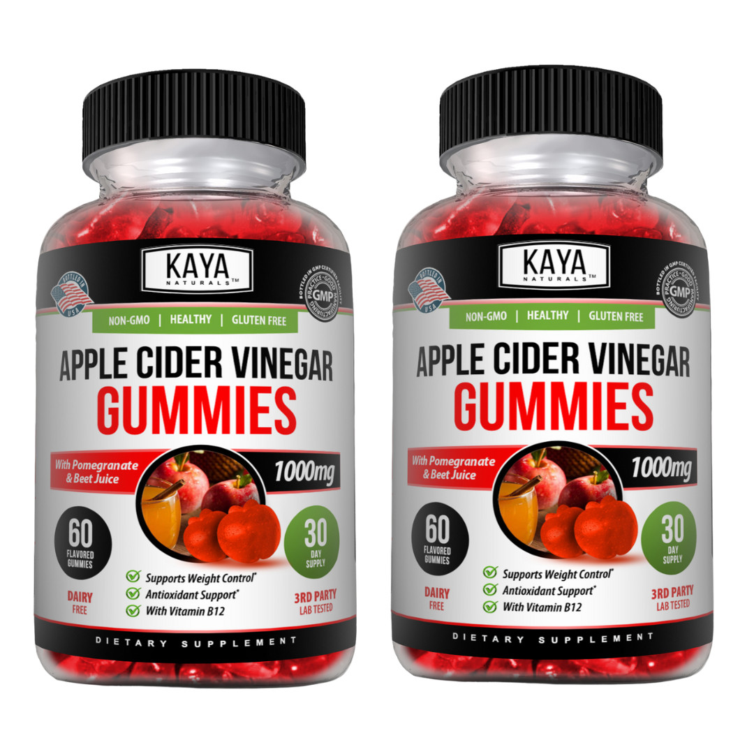 (2 Pack) Apple Cider Vinegar Gummies 1000mg for Weight Loss Cleanse Compare Goli