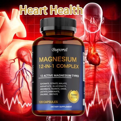 1/2/3-bottle Totaria Magnesium 12-in-1 Complex 700mg Daily Mineral Nutrient