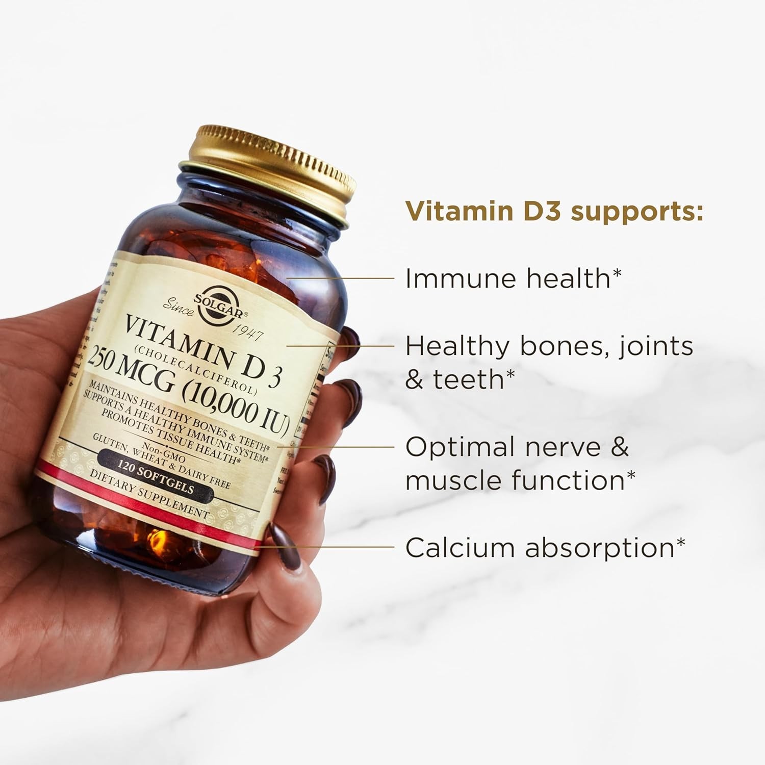 Solgar Vitamin D3 (Cholecalciferol) 10000 IU – 120 Tablet pack of 2 EXP 03/2028