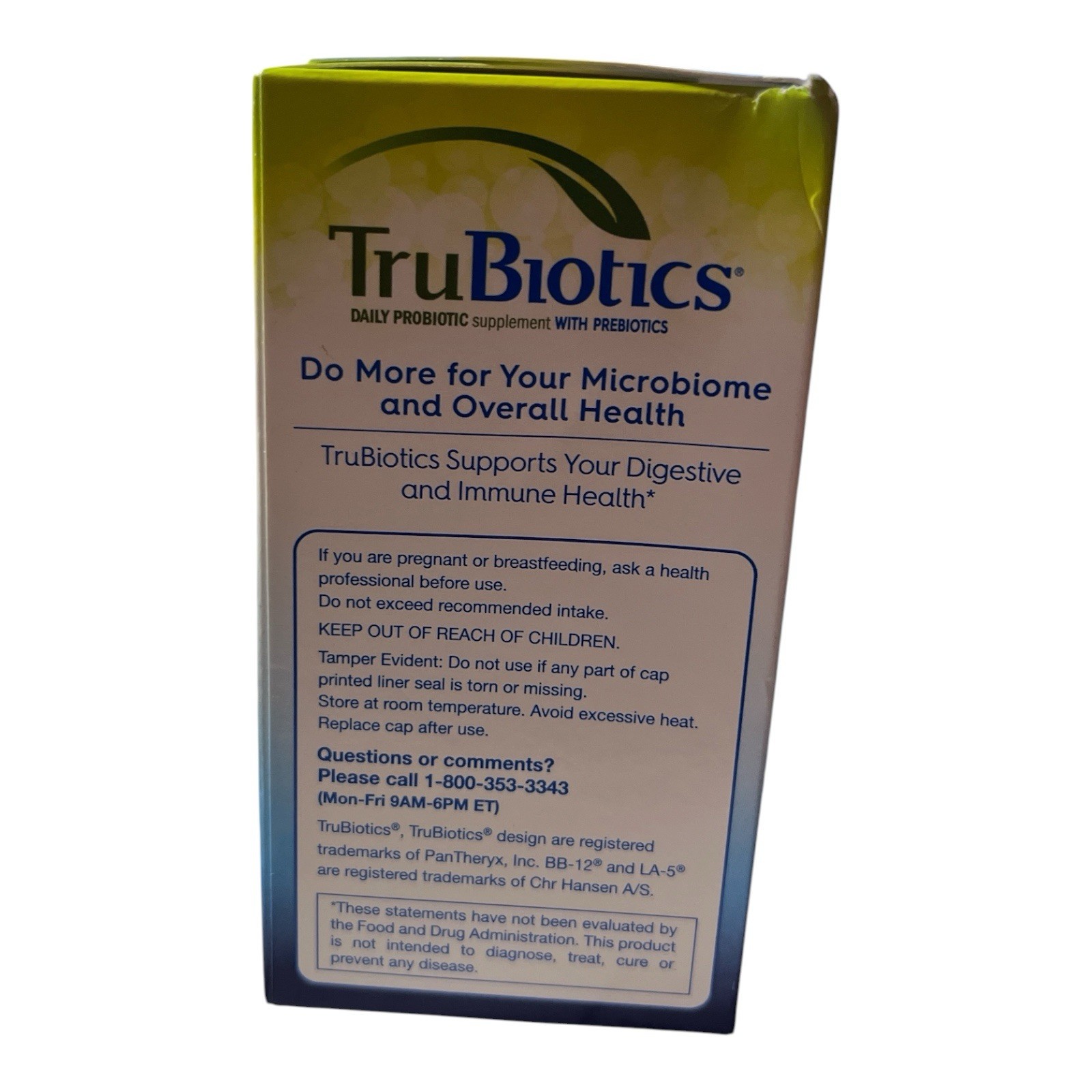 TruBiotics Digestive & Immune Health Probiotic 30 Capsules Prebiotics 09/2027