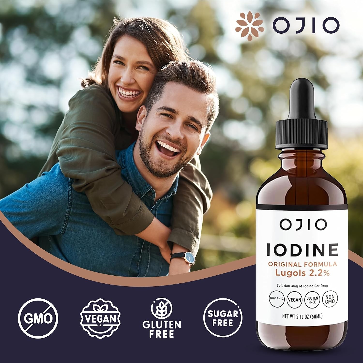 High Potency Lugols Iodine Solution 2% 2 Fl Oz Liquid Oral Iodine Drops