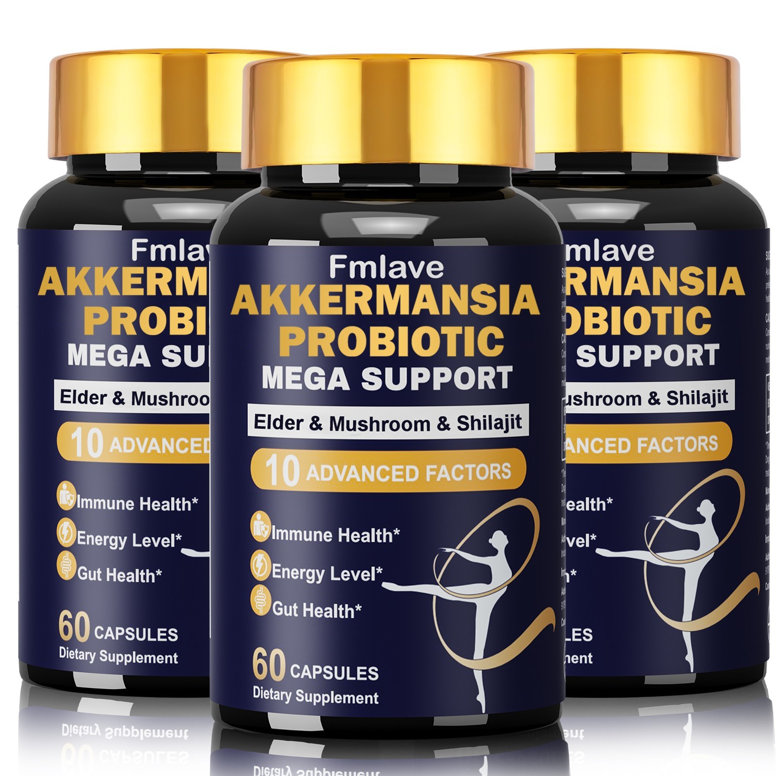 Akkermansia Muciniphila Probiotic for Gut Health Weight Loss 60/120/240 Capsules