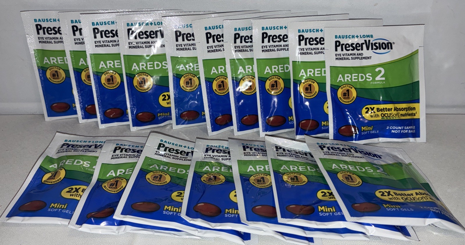 Lot Of 17-2 Pack PreserVision AREDS 2 Mini Softgels Bausch & Lomb Vision Support