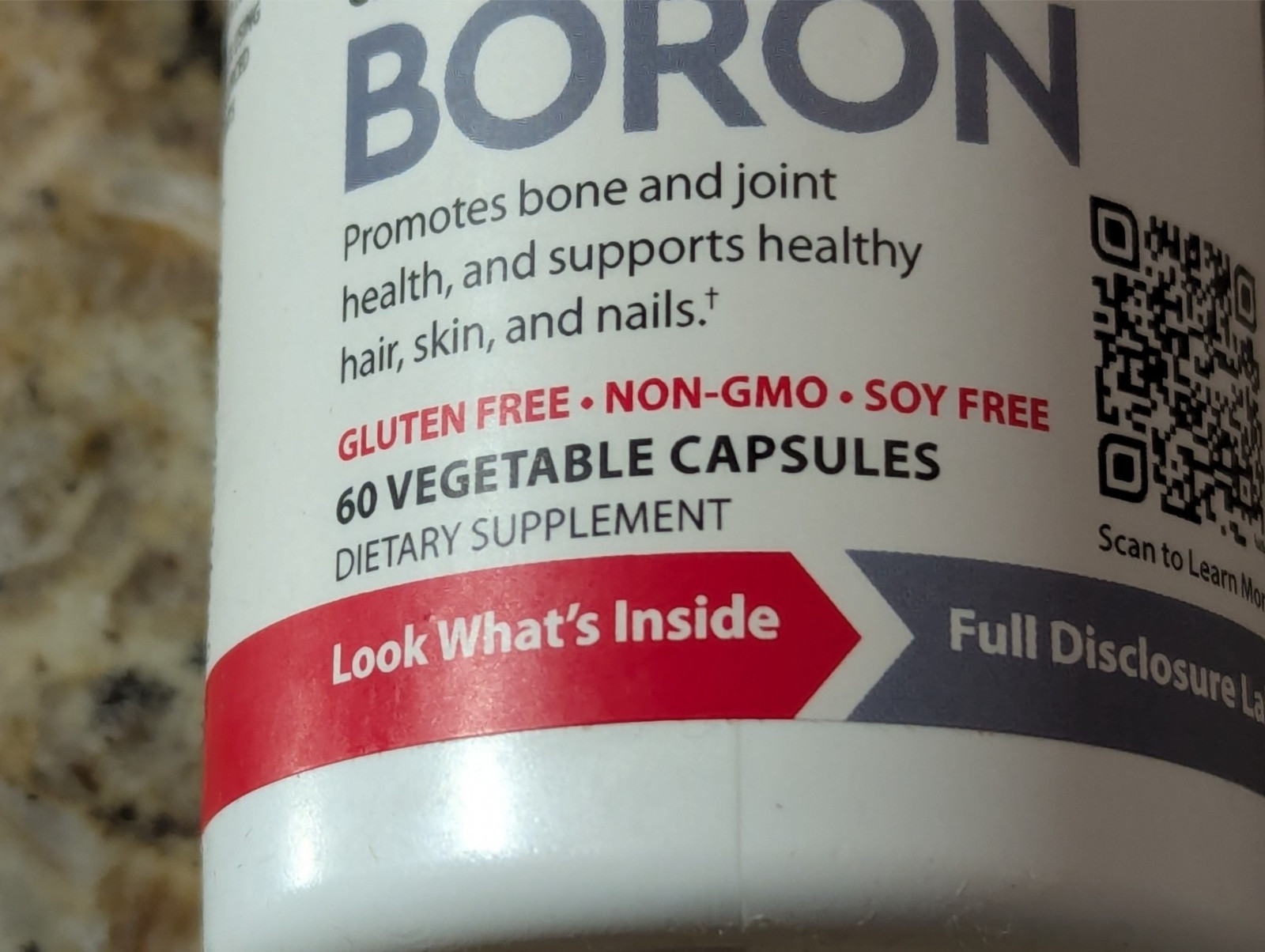 Vibrant Health Boron Calcium Fructoborate 60 capsules exp: 01/2028