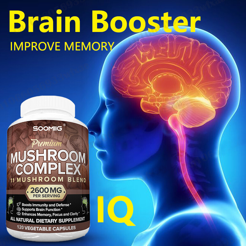 Organic Mushroom Complex Supplement with Lions Mane 30/60/120Capsules