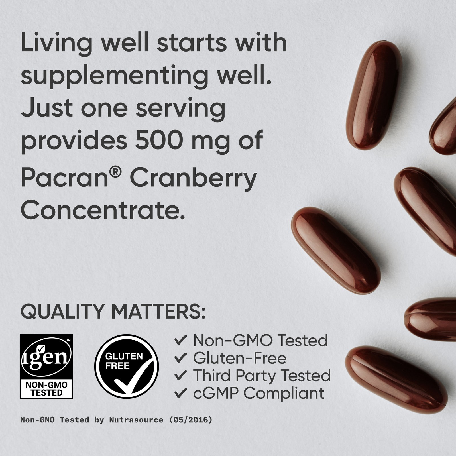 Cranberry Fruit Complex Supplement with Pacran & Vitamins C & E – 90 Softgels