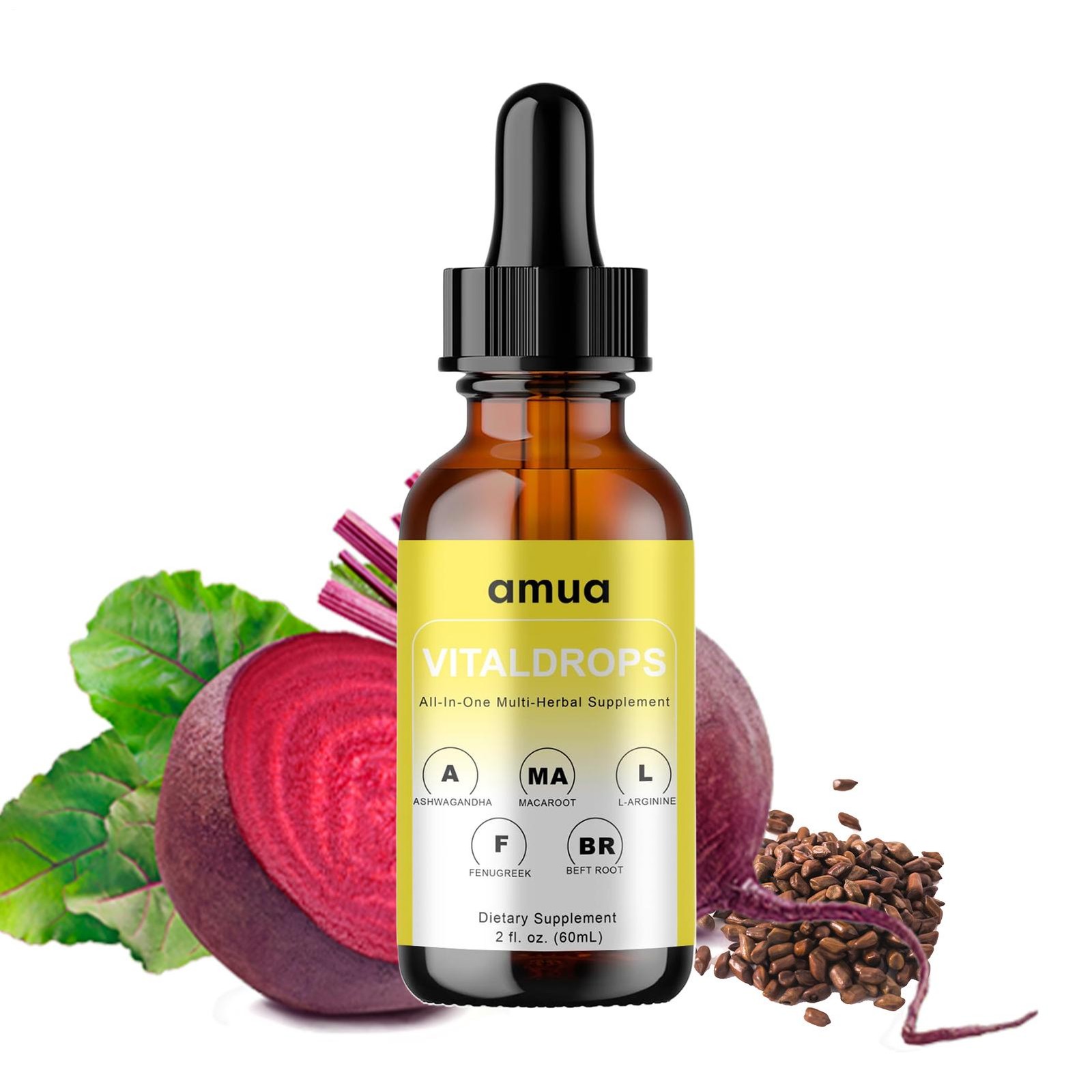AMUA Vital Drops Organic Herbal Liquid Nutritional Blend | Supports Healthy Weig