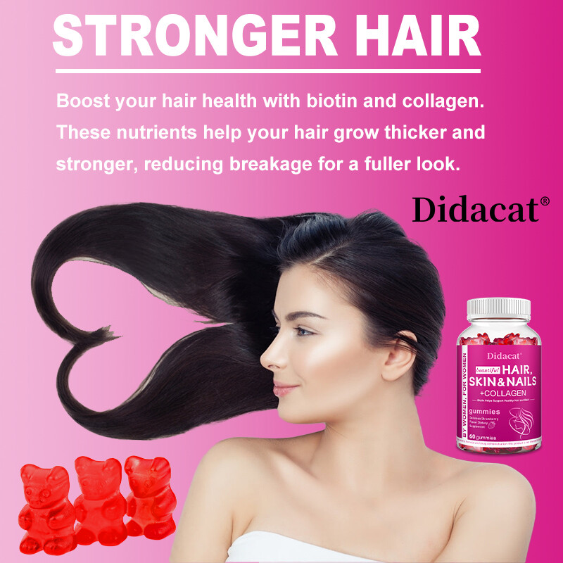 Premium Collagen Peptide Gummies Hydrolyzed for Anti-Aging (Type I, II, III)