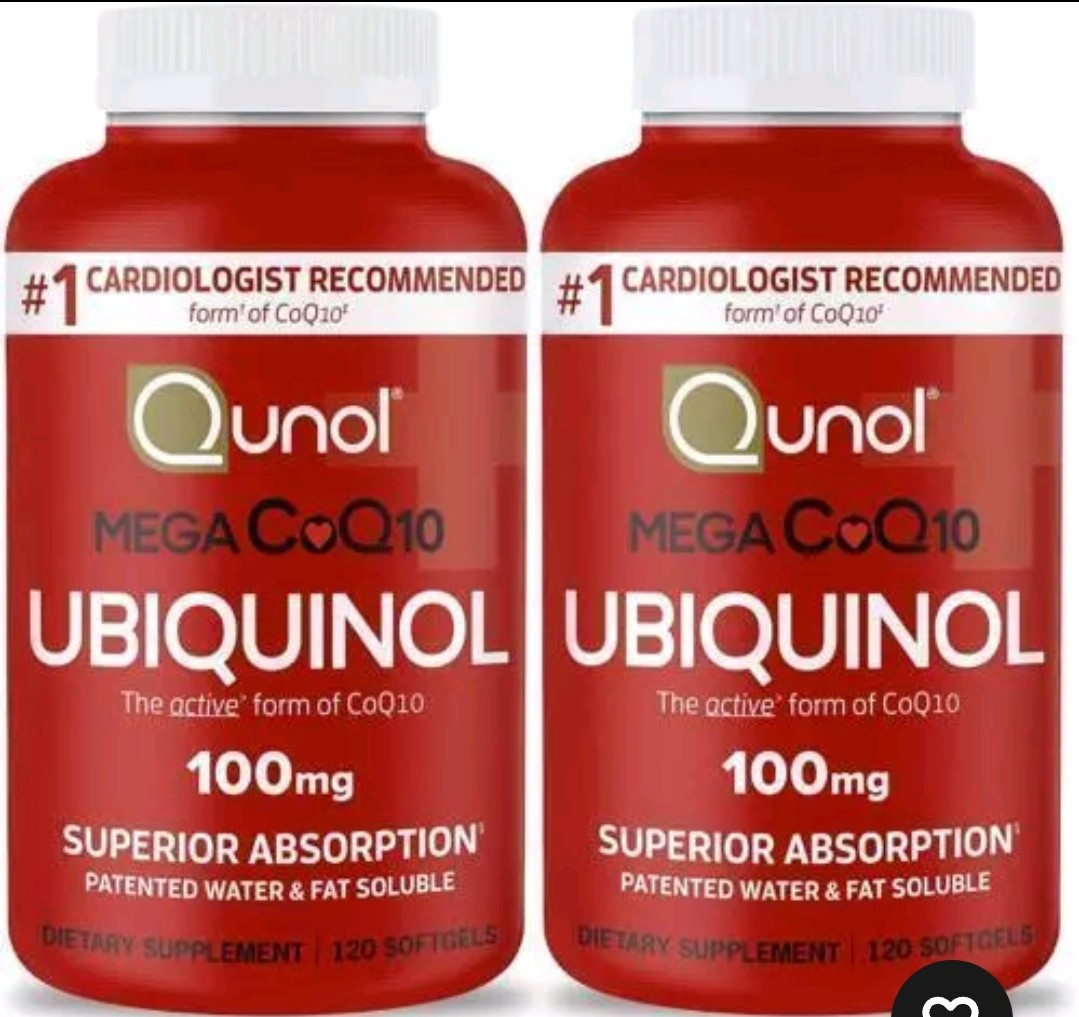 Ubiquinol CoQ10 100mg Softgels, Qunol Mega 120 X 2 Count (Pack of 2) 2028