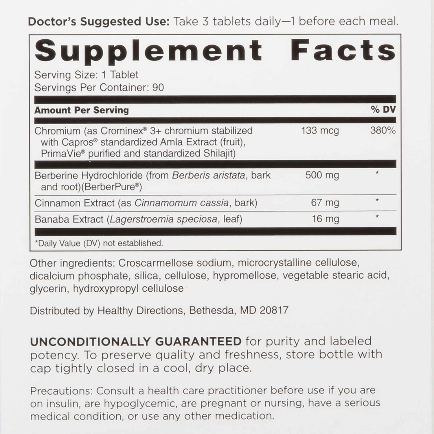 GlucoGold with Berberine, Concentrated Cinnamon, Chromium, Banaba Leaf Extrac…