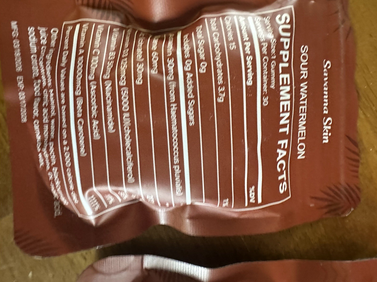 Savanna Skin Sour Watermelon Tanning Vitamin Gummies, 3 packs. Unisex Adult