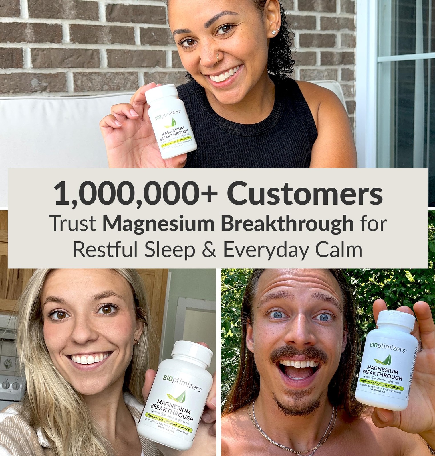 BIOptimizers Magnesium Breakthrough Supplement with 500mg – 7 Forms of