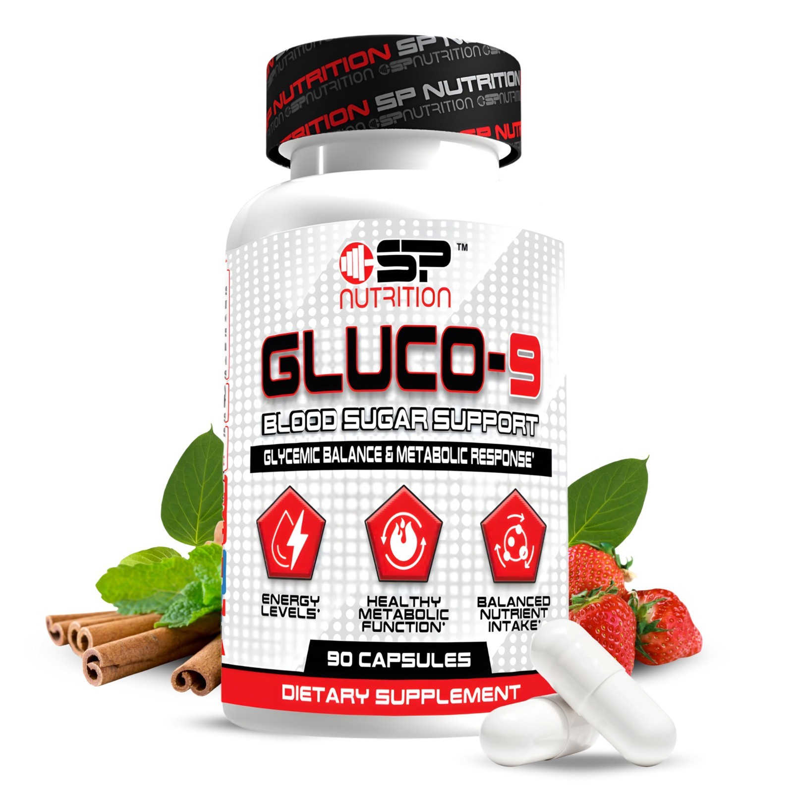Blood Sugar Support Supplement – Natural Glucose Control, Energy Boost, 60 Capsu