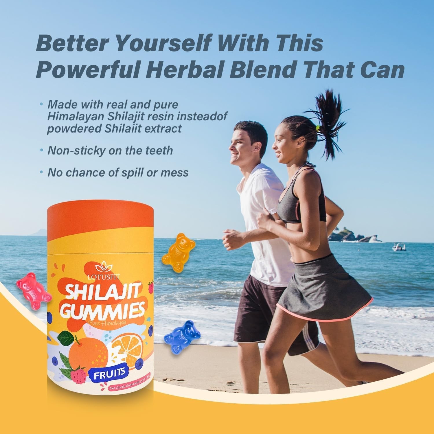 Shilajit Gummies Pure Himalayan Shilajit with Ashwagandha & 85+ Trace Minerals