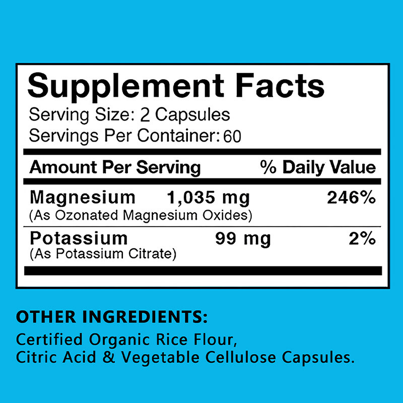 Magnesium Oxygen Digestive System Cleanser 30/60/120 Capsules