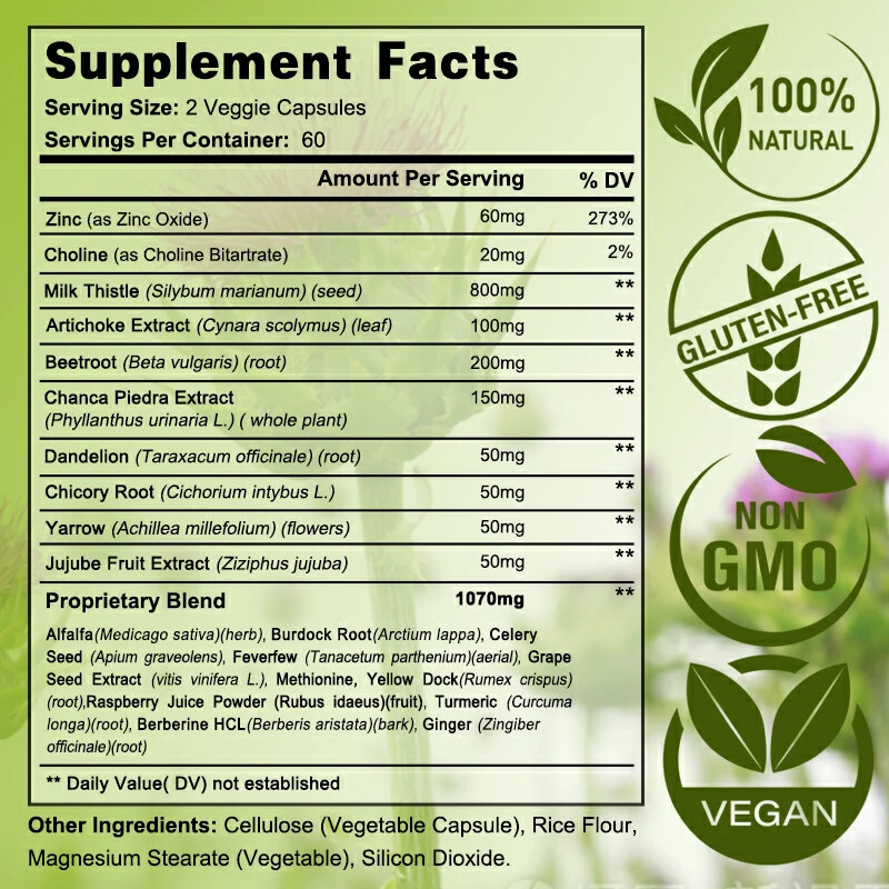 Milk Thistle Liver Cleanse, Detox Repair Formula, 2600 mg per serving