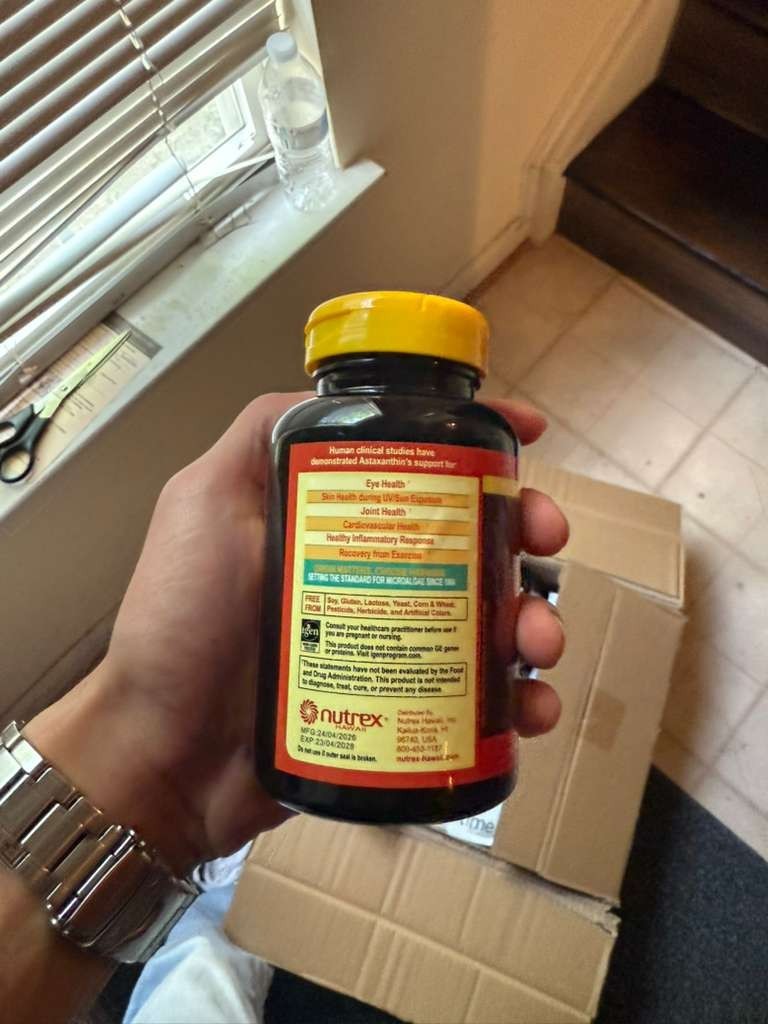 BioAstin Astaxanthin 12mg 120 Softgels 4 Pack Hawaiian Antioxidant Supplement