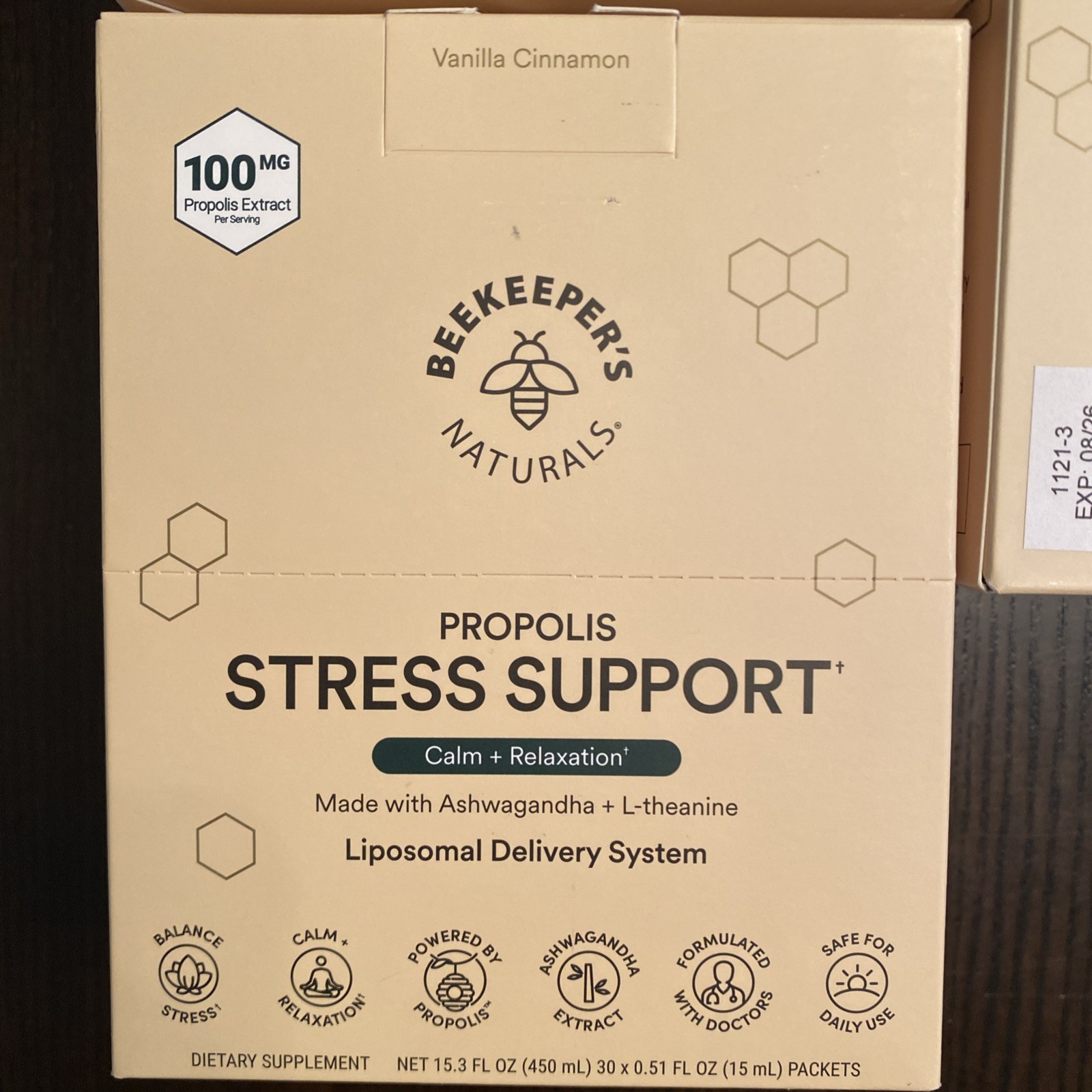3 Boxes Beekeepers Naturals PROPOLIS STRESS SUPPORT Holistic #90 packs NEW
