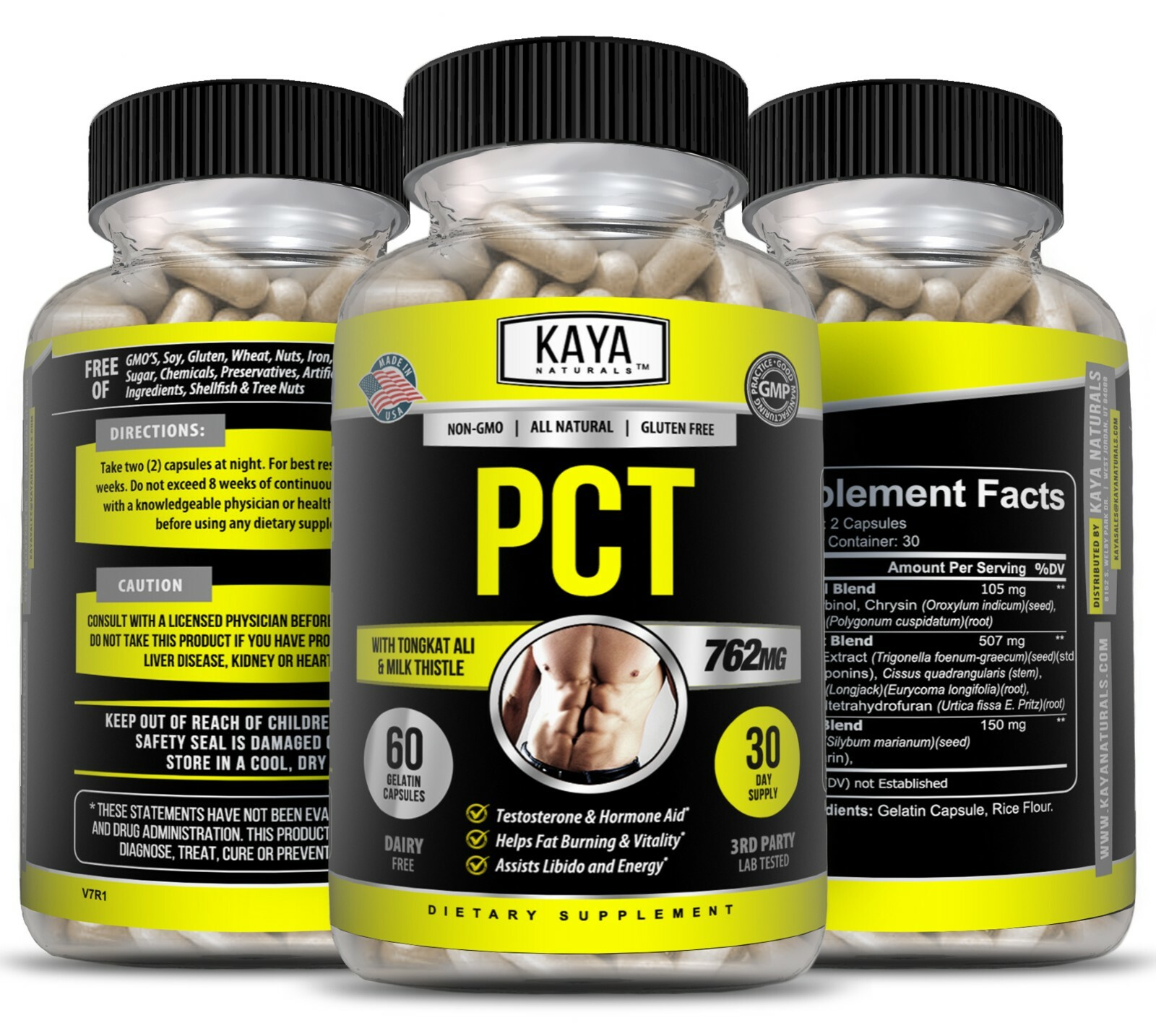 (2 Pack) PCT Post Cycle Therapy 60 CT Maintain Muscle Mass, Restores Balance