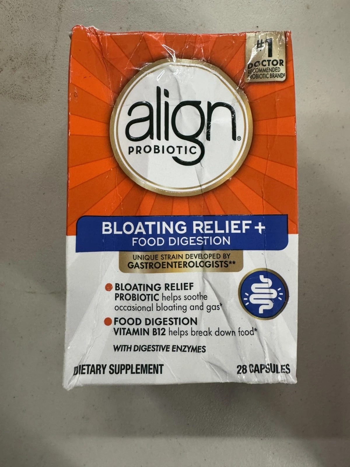 Align Probiotic Bloating Relief + Food Digestion 28 CT EXP 01/27 NEW