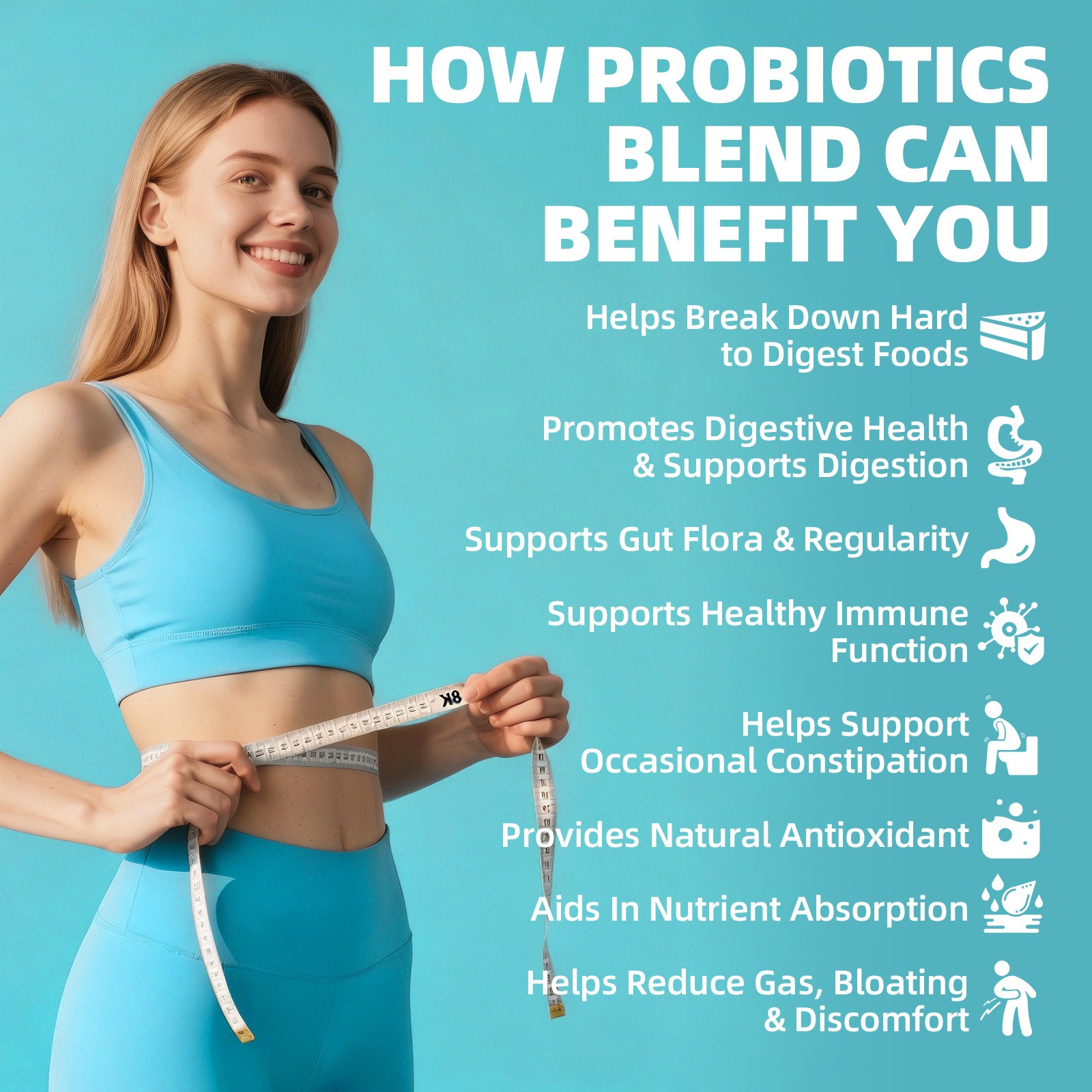 Probiotics 120 Billion CFU Potency for Healthy Digestive Immune Health 120-480pc