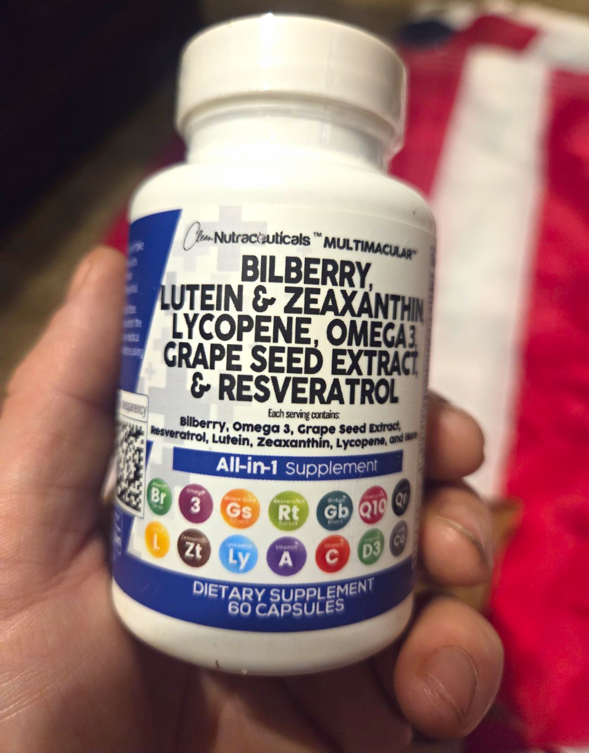 Clean Nutraceuticals Multimacular Bilberry Lutein Zeaxanthin Omega-3 60 Caps