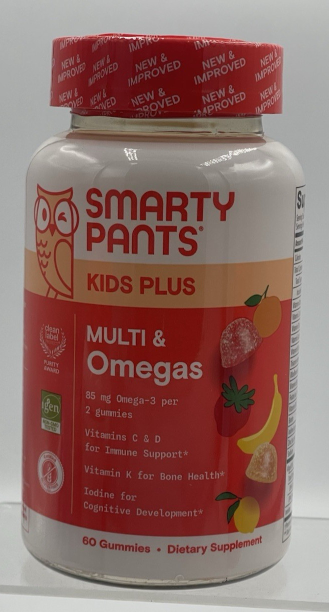 Lot of 3 Smarty Pants Kids Plus Multi & Omegas 60ct Each Exp:05-2026
