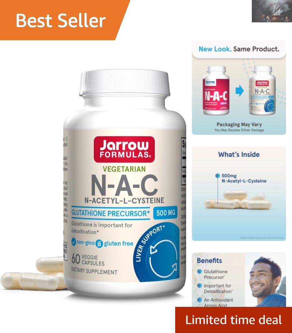 60-Day Supply N-A-C 500 mg – Enhance Liver Health with Antioxidant Capsules
