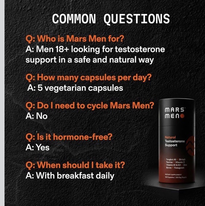 💪MARS MEN Testosterone Booster Men Natural Supplement Premium BB 11/28 NEW