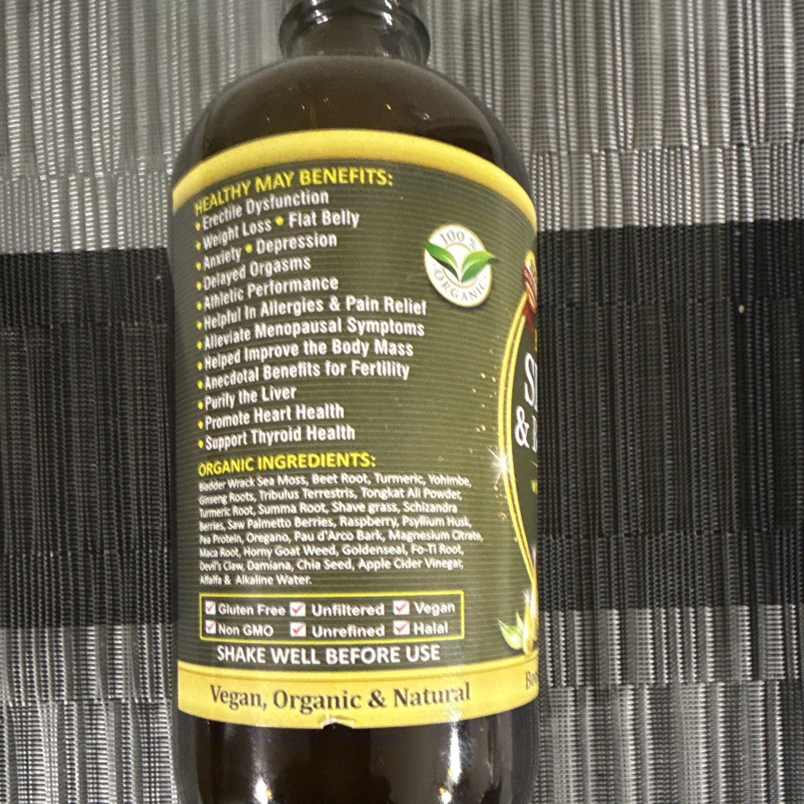 Essential Palace Bladderwrack Sea Moss Beet Root Liquid w/ Turmeric 16 fl oz