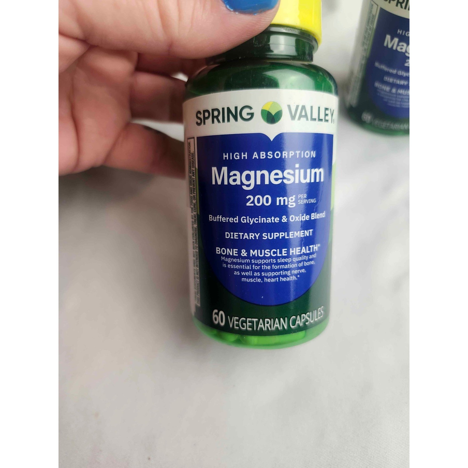 Spring Valley High Absorption Magnesium 200mg 60ct 3 Pack Exp12/2027 Bone Muscle