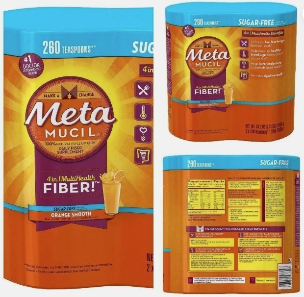 Metamucil MultiHealth Fiber, Sugar Free, 260 Doses, Expiration Date 11/2027