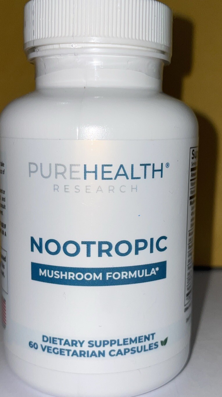 Pure Health Research NOOTROPIC MUSHROOM FORMULA – 60 Capsules – New FREESHIPPIN