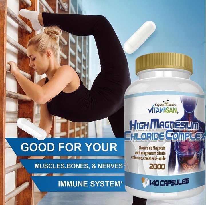 Magnesium Citrate 2000 Serving 140 Capsules High Potency Big Bottle Strong USA