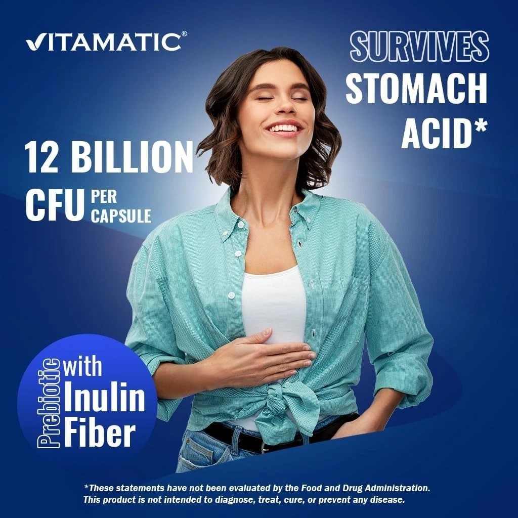 Non-GMO Lactobacillus Gasseri Capsules – 12 Billion CFUs for Digestive Support