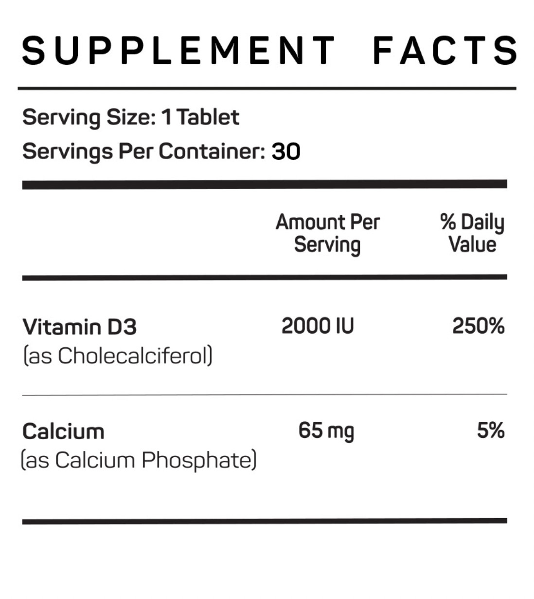 VITAMIN D3 Provides 2000 IU of most preferred form of Vitamin D – 01/2028