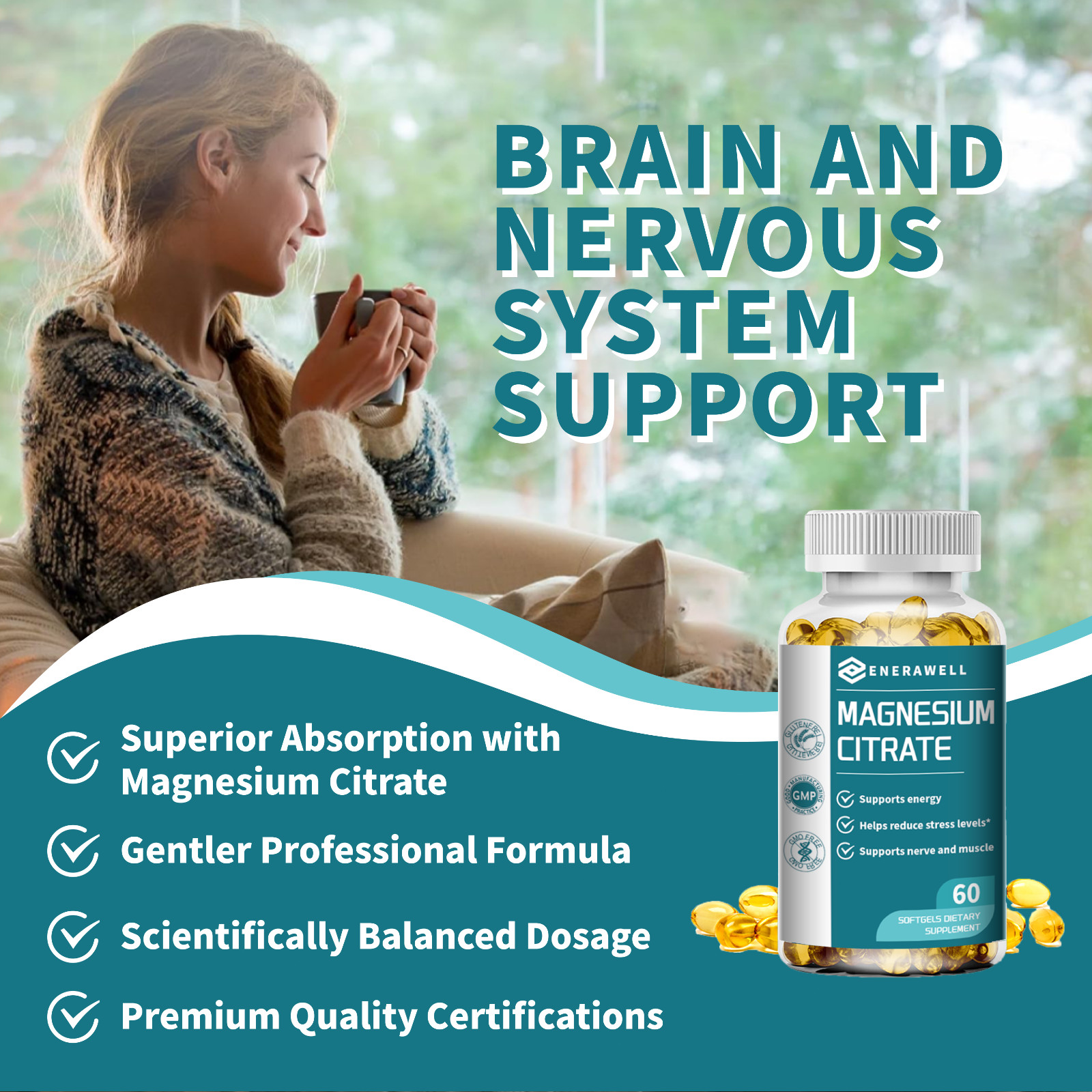 Magnesium Citrate 500mg Capsules – Extra Strength Magnesium Supplement | 07/2027