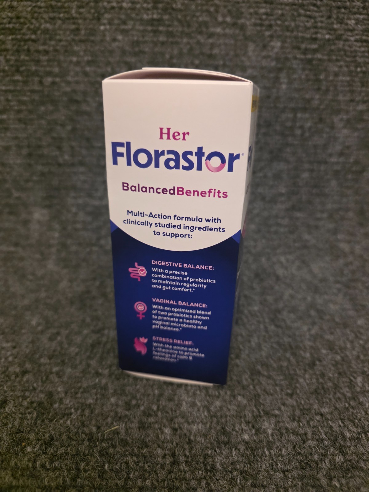 Florastor Her BalancedBenefits Digest De-stress Probiotic 30 Capsules Exp 08/26