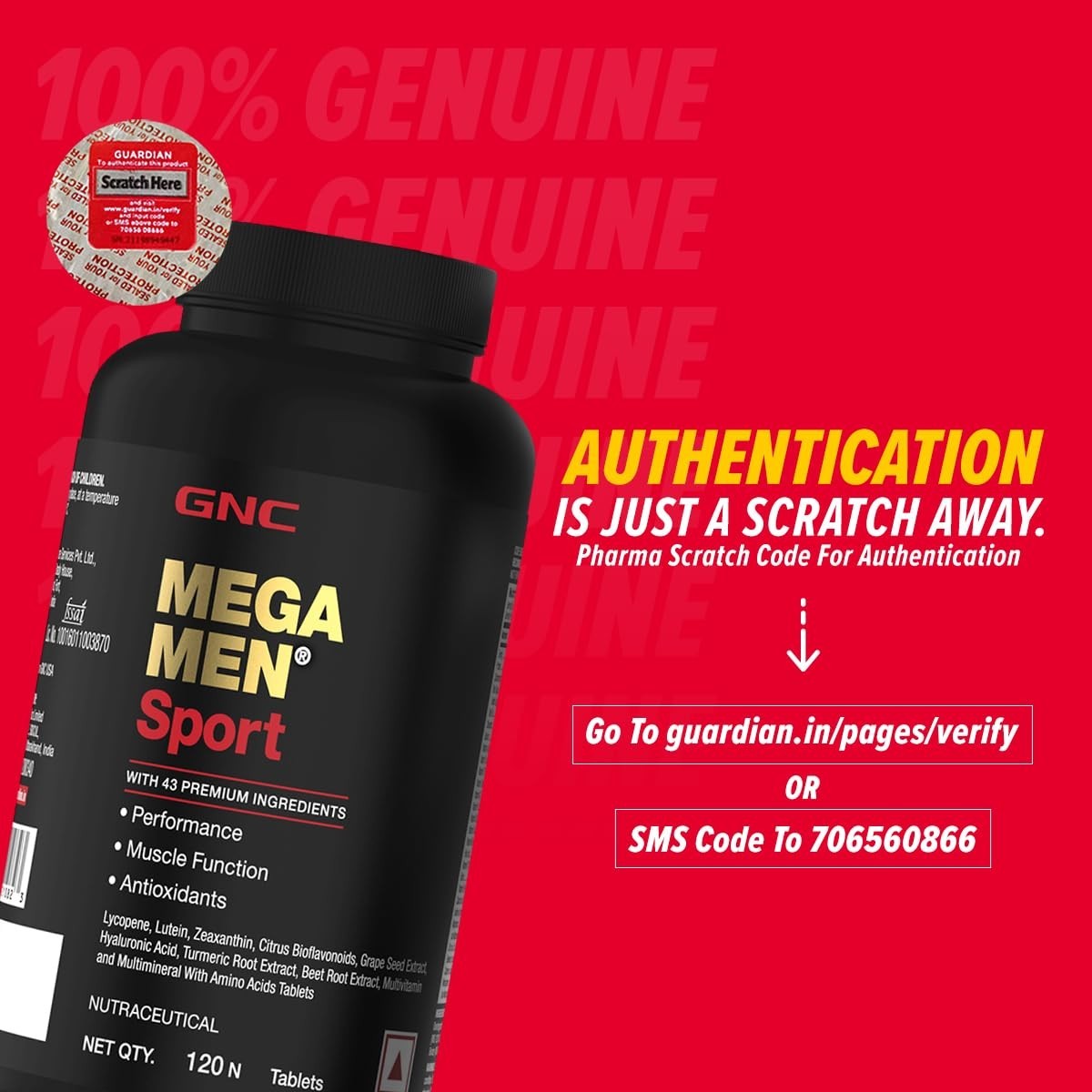GNC MEGA MEN SPORT Multivitamin | 43 Premium Ingredients 120Tab