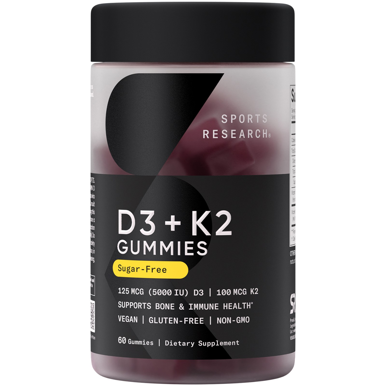 Vegan Vitamin D3 125mcg + K2 100mcg (60 gummies)