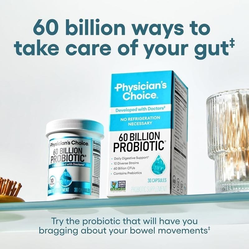 Physician’s Choice 60 Billion Probiotic 10 Strains Digestive Support 30 Caps