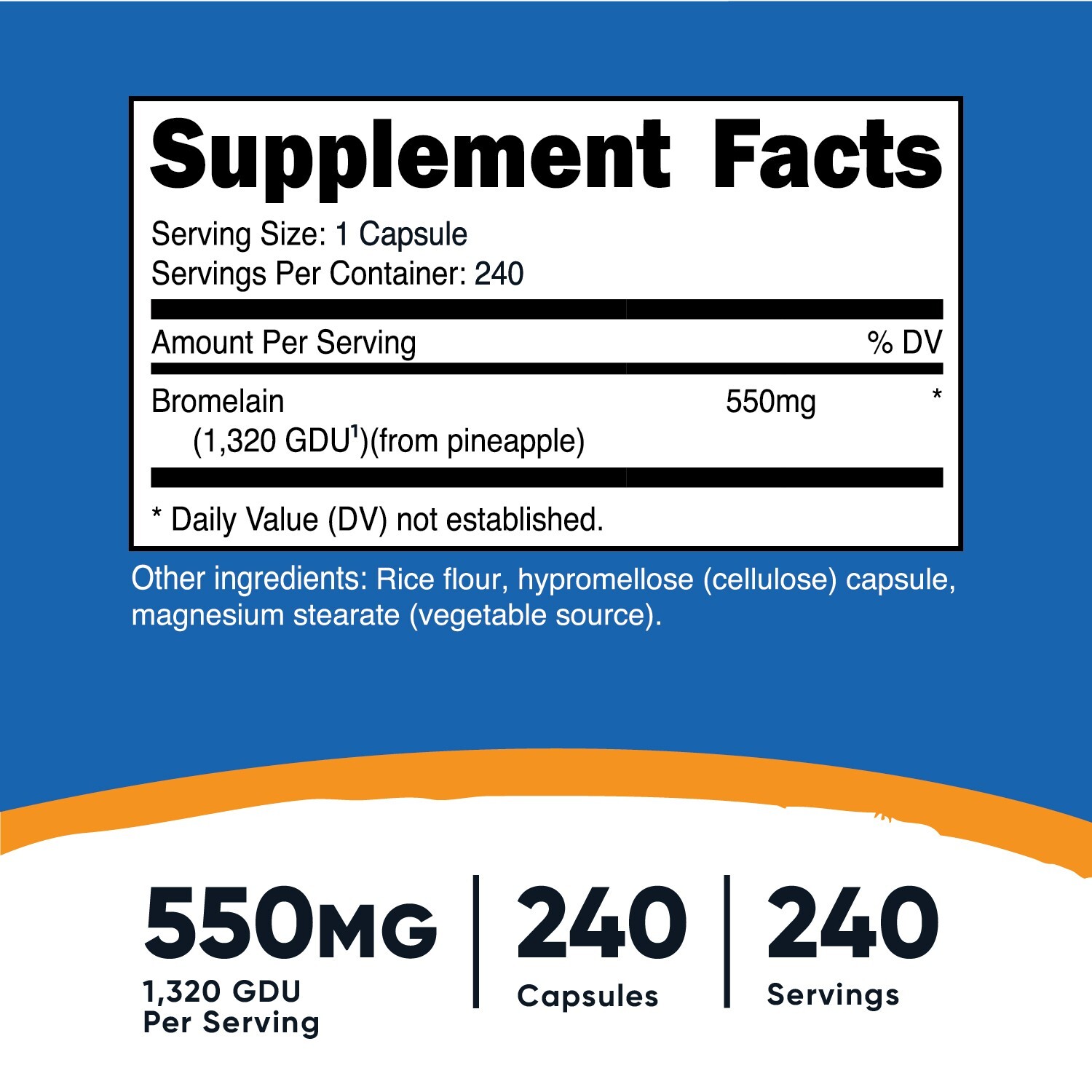 Nutricost Bromelain Capsules (240 Servings)(500 MG Per Serving) – Vegan, Non-GMO