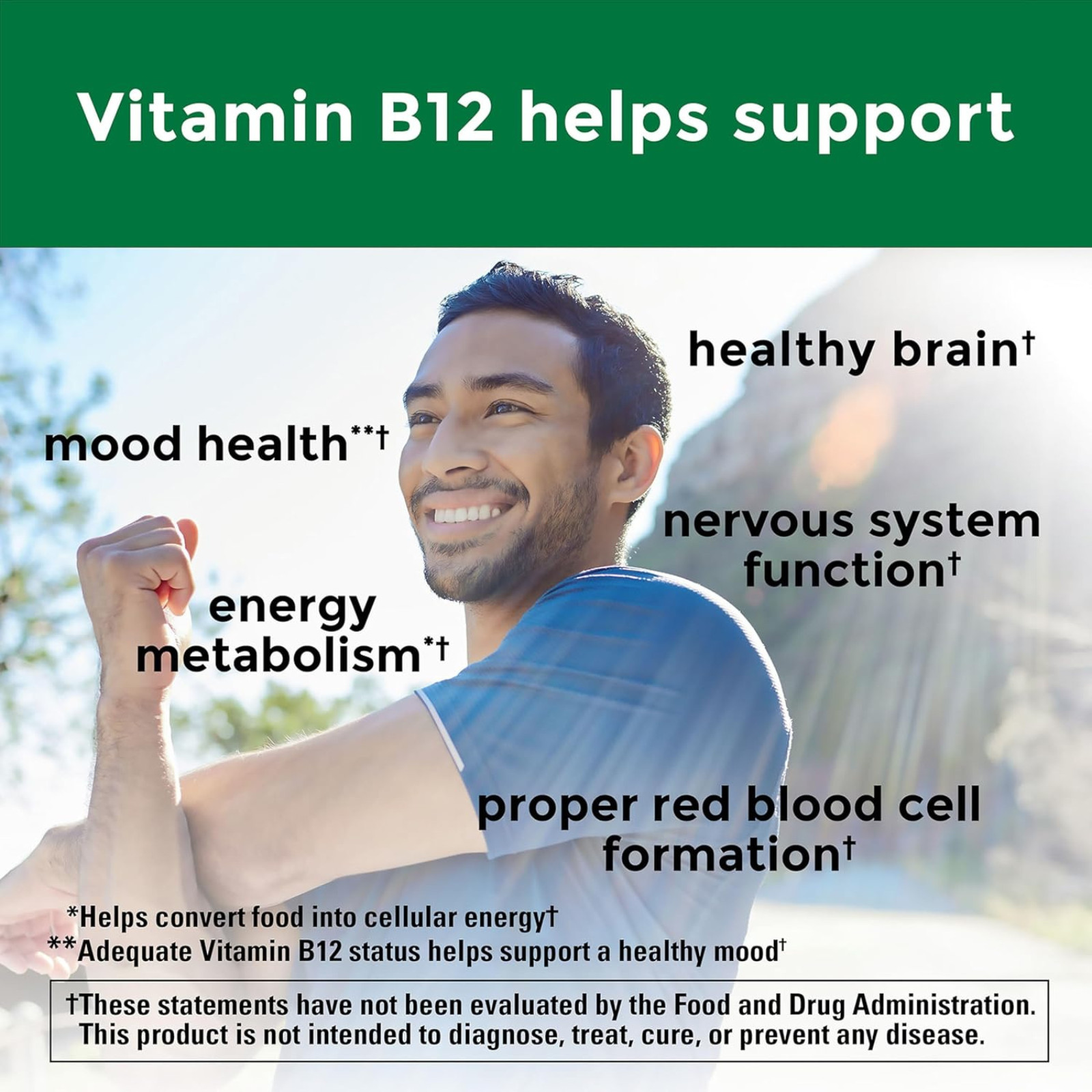 Nature Made Sublingual Vitamin B-12 Tablets Supplement 1000 mcg 90 Count