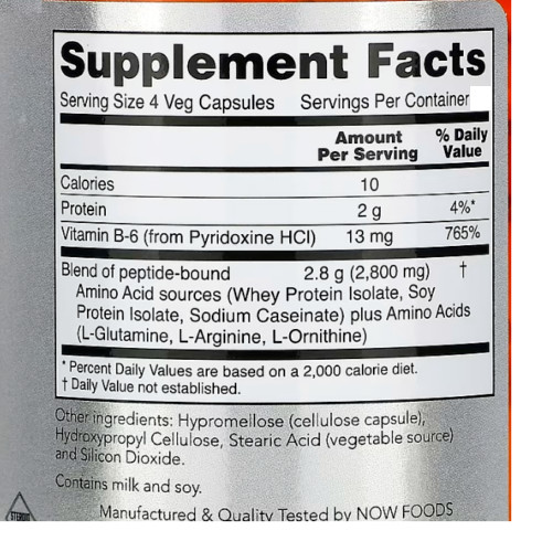 Now Foods Amino Complete 360Caps L-Tryptophan/L-Arginine/L-Ornithine/L-Glutamine
