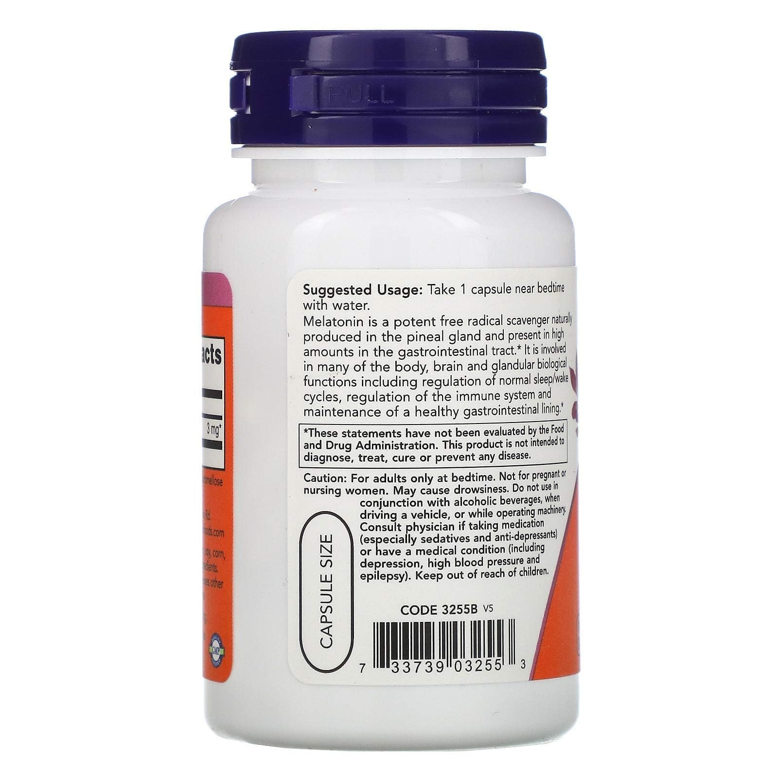 (6 Packs) (EXP 06/2028) NOW Foods Melatonin 3 mg (60 caps)