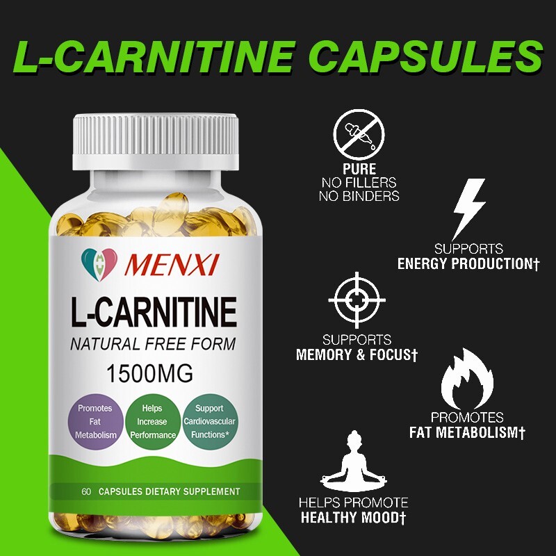 L-Carnitine 1500mg – Fat Burner Weight Loss Antioxidant High Potency Supplement