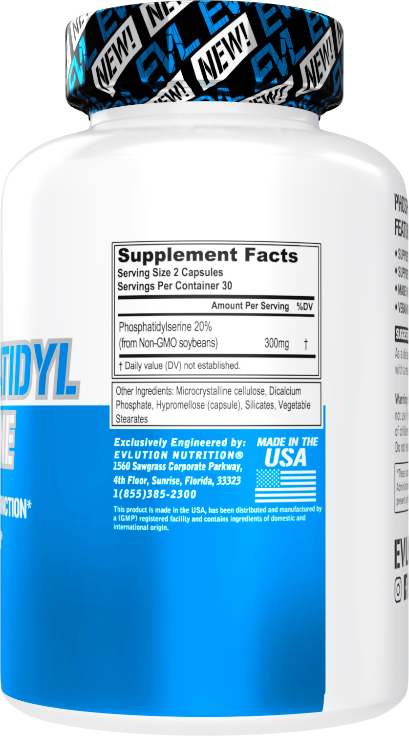 Evlution Nutrition Phosphatidylserine – Brain & Memory Supplement – 30 Servings