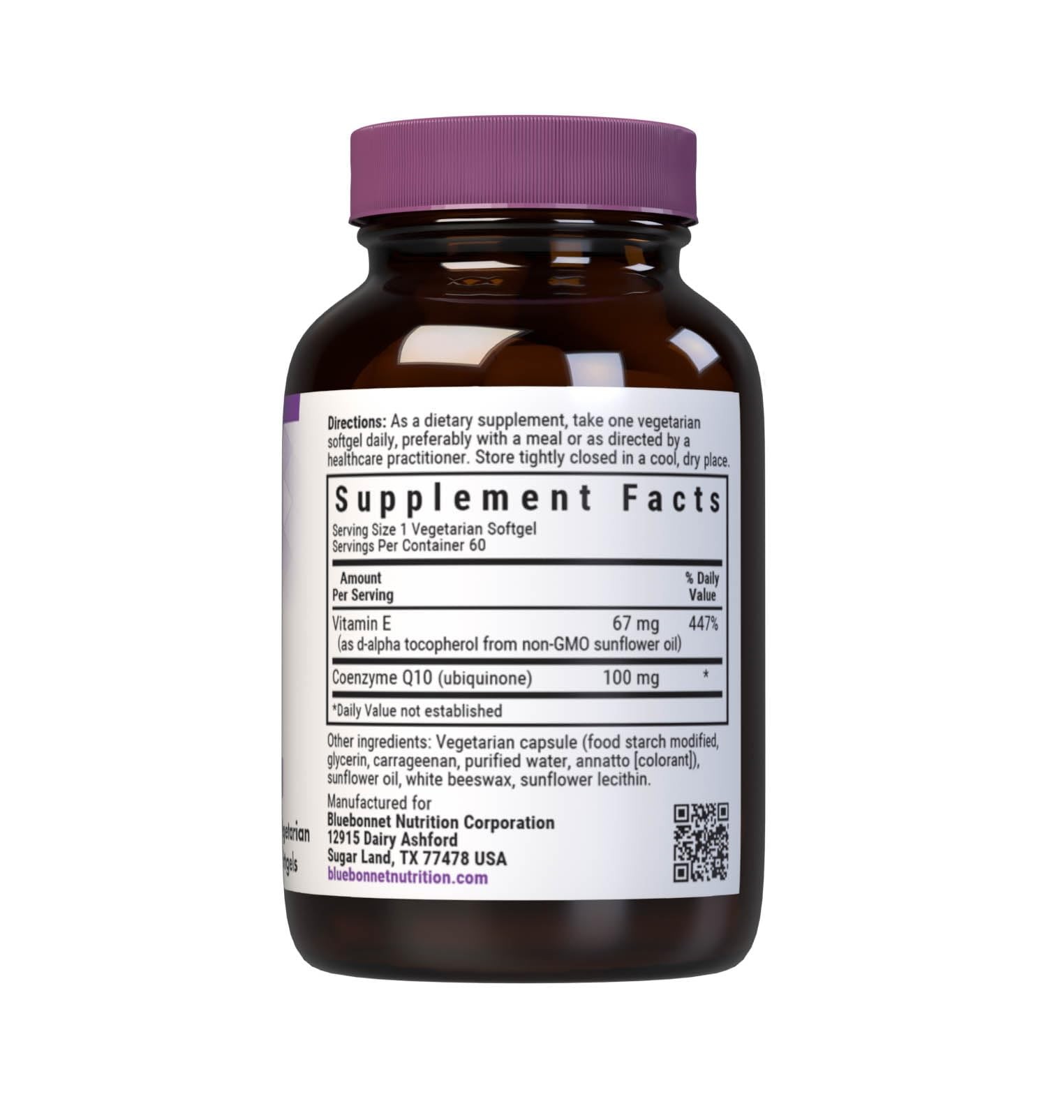 Bluebonnet Coq-10 Vegetarian Softgels 100 Mg 60 Count