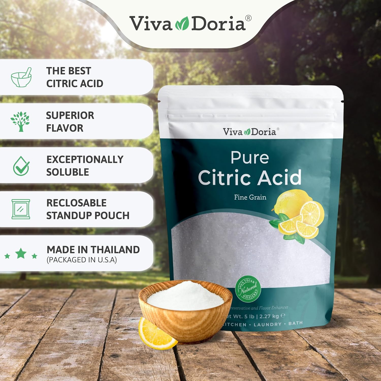 100% Pure Citric Acid, Food Grade, Fine Grain, 5 Pounds (80 Ounces)